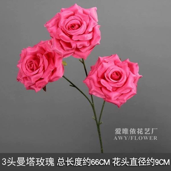 3 rose red manta roses/10 stems