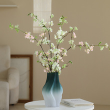 北欧手感雪柳枝仿真植物高级感家居室内餐桌装饰摆件插花雪柳假花