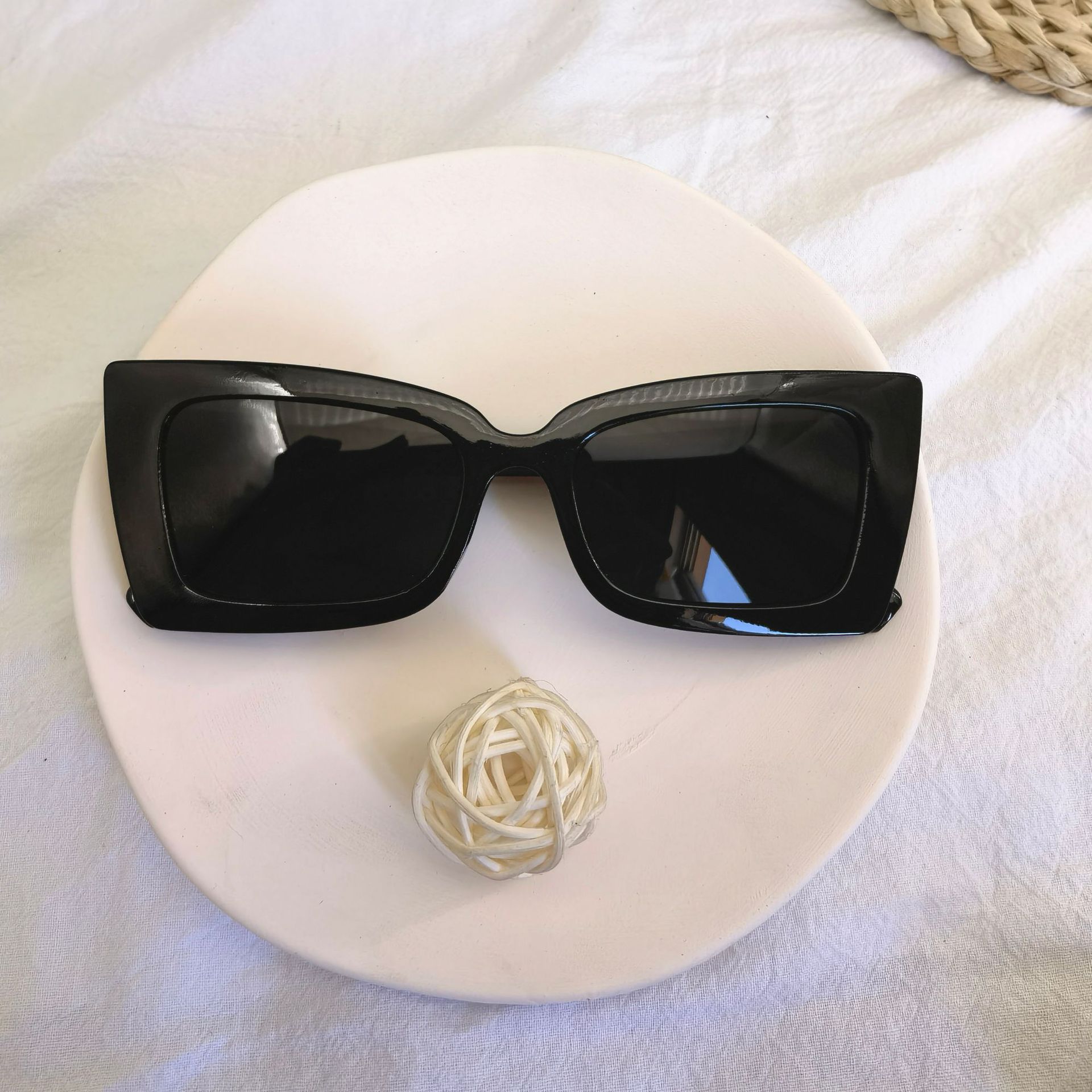 Gafas de sol de marco cuadrado de cacao, estilo europeo/americano, multicolor, personalidad street style, producto caliente de fábrica