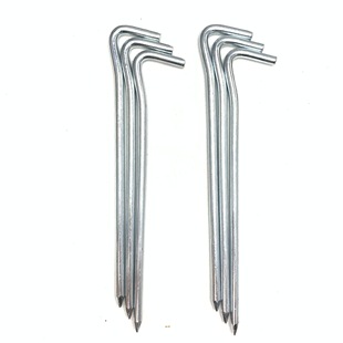 Outdoor tent question mark round 7-character Iron ground nail camping canopy accessories iron galvanized alloy tent ground nail