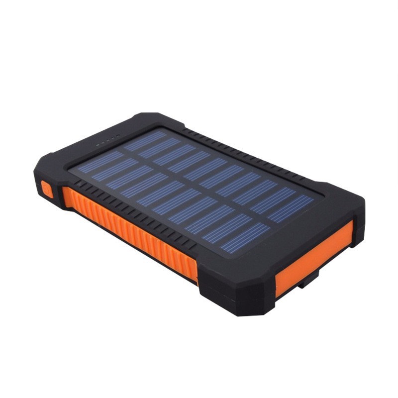 Banco de Energía Solar Portátil Transfronterizo de 10000mAh con Luz LED, Brújula, Resistente al Agua, Fuente de Alimentación Móvil, Personalizable con Logotipo
