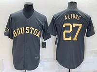 Новый 2022 All-Star Baseball Cooking Astros 27 # ALTUVE Elite Edition Поклонники вышитые бейсбольные майки
