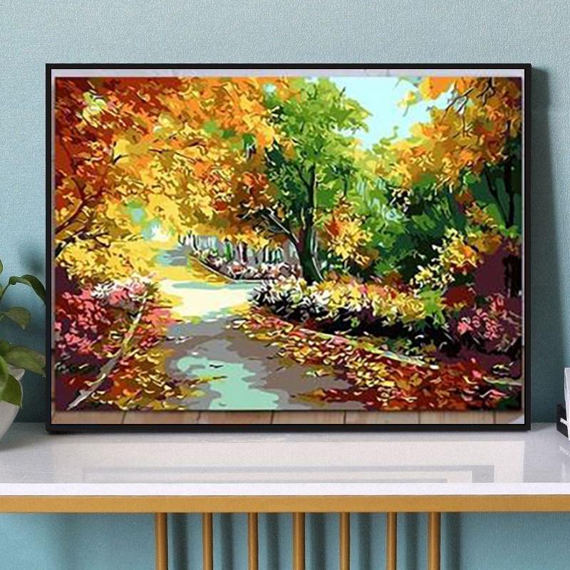 DIY pintura al óleo digital Comercio exterior Amazon ciudad neón Puerto paisaje transfronterizo entrega de una sola pieza al por mayor estación independiente