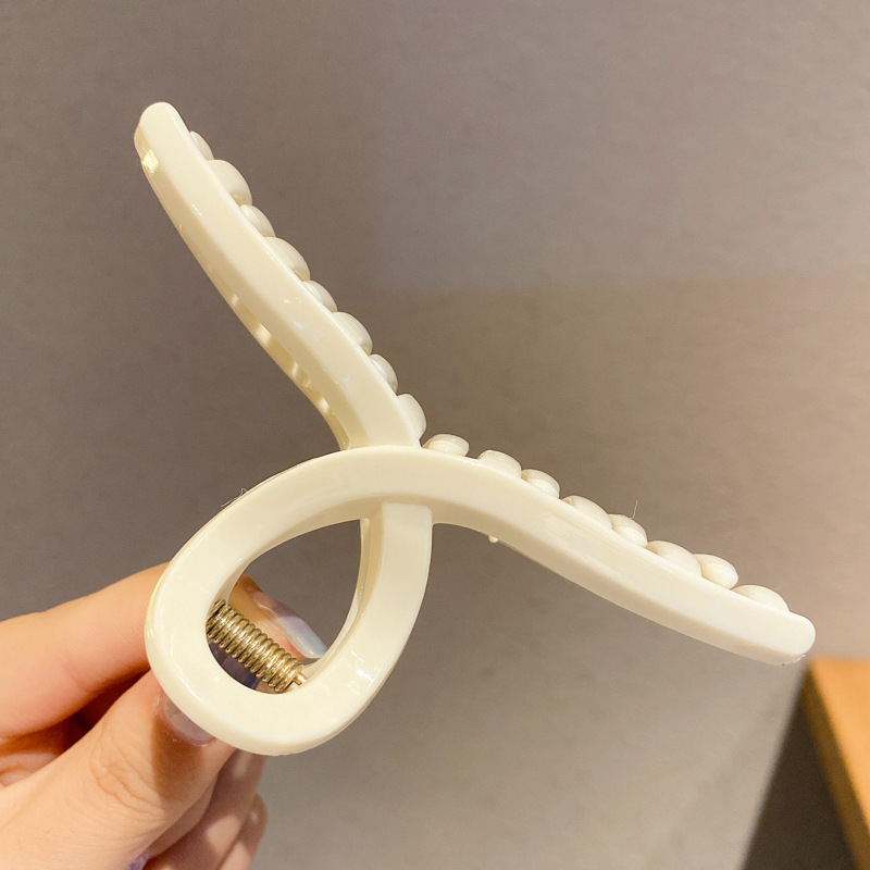 Horquilla para mujer de alta calidad clip de agarre negro tocado parte posterior de la cabeza clip de tiburón de pelo grande 2025 nueva horquilla