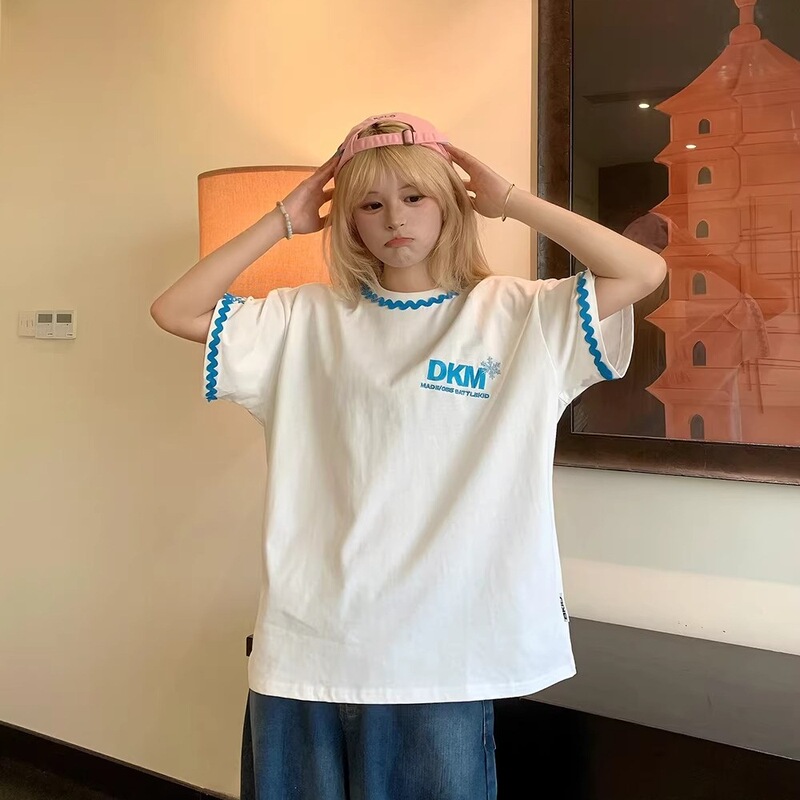 2026 New Fashion Summer New Korean Style Round Neck Printed Short-Sleeved T-Shirt for Women 2026 New Fashion Summer New Korean Style Round Neck Printed Short-Sleeved T-Shirt for Women
