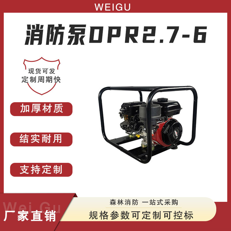 便携式高压接水泵DPR2.7-6森林消防高压泵手抬式灭火高压泵