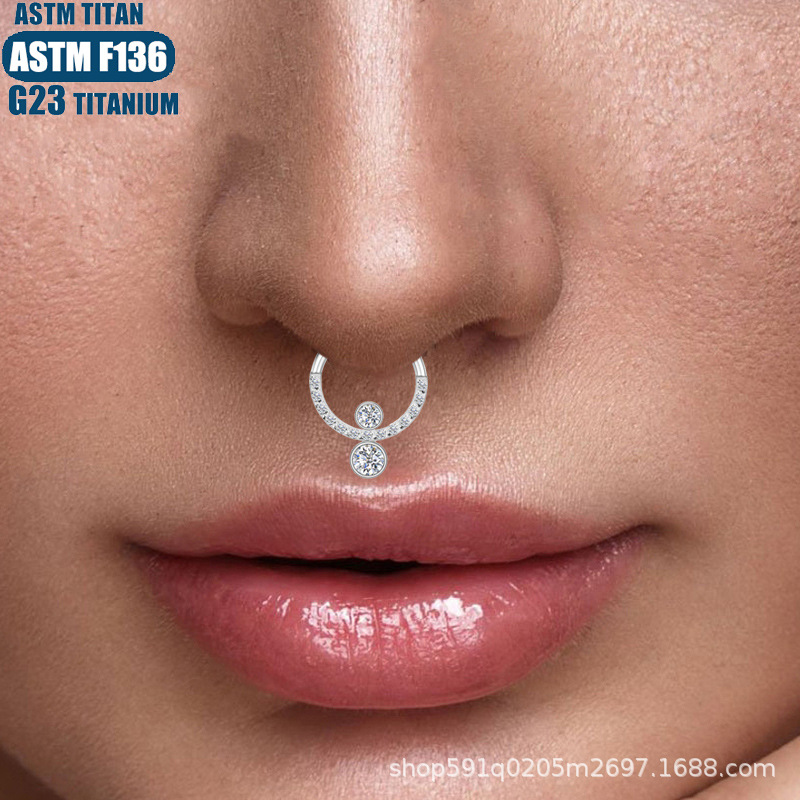 Pointed titanium steel lip stud product view