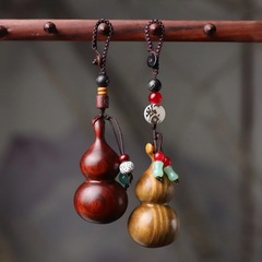 Green Sandalwood Carved Gourd Pendant, Purple Sandalwood Carved Handle Piece, Various Shapes of Pendant Decorations