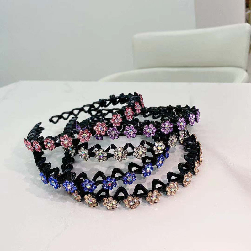 Cabello roto acabado artefacto Diadema con dientes accesorios para el cabello lavado de la cara onda diadema flequillos diadema horquilla antideslizante accesorios de horquilla