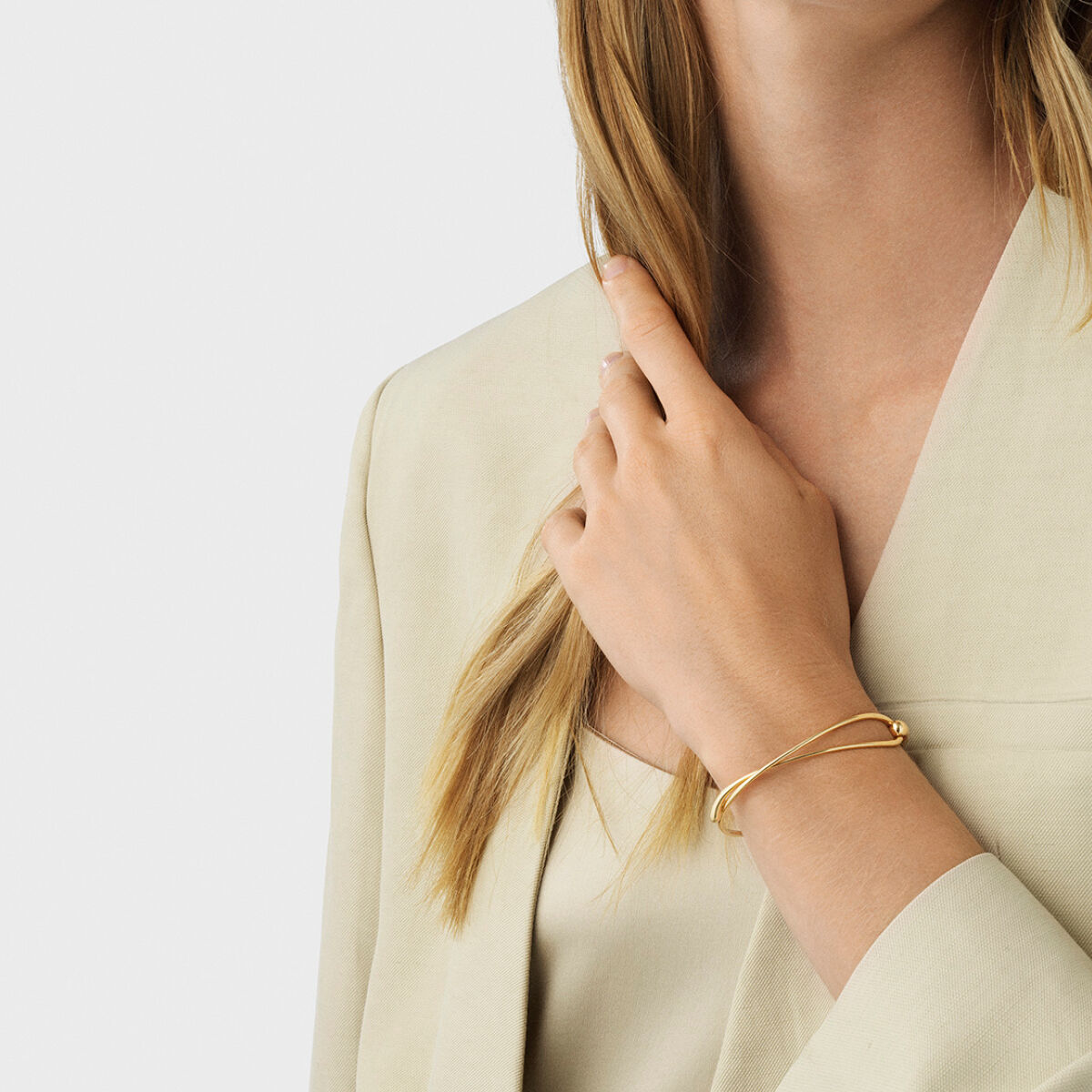 Moda europea y americana ins estilo neto rojo diseño simple 18K oro Acero inoxidable pulsera joyería electrochapado joyería de las mujeres