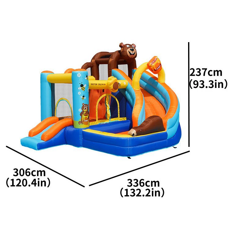 Надувной замок Доктор Дельфин, небольшой надувной горка, детский надувной замок для дома и улицы