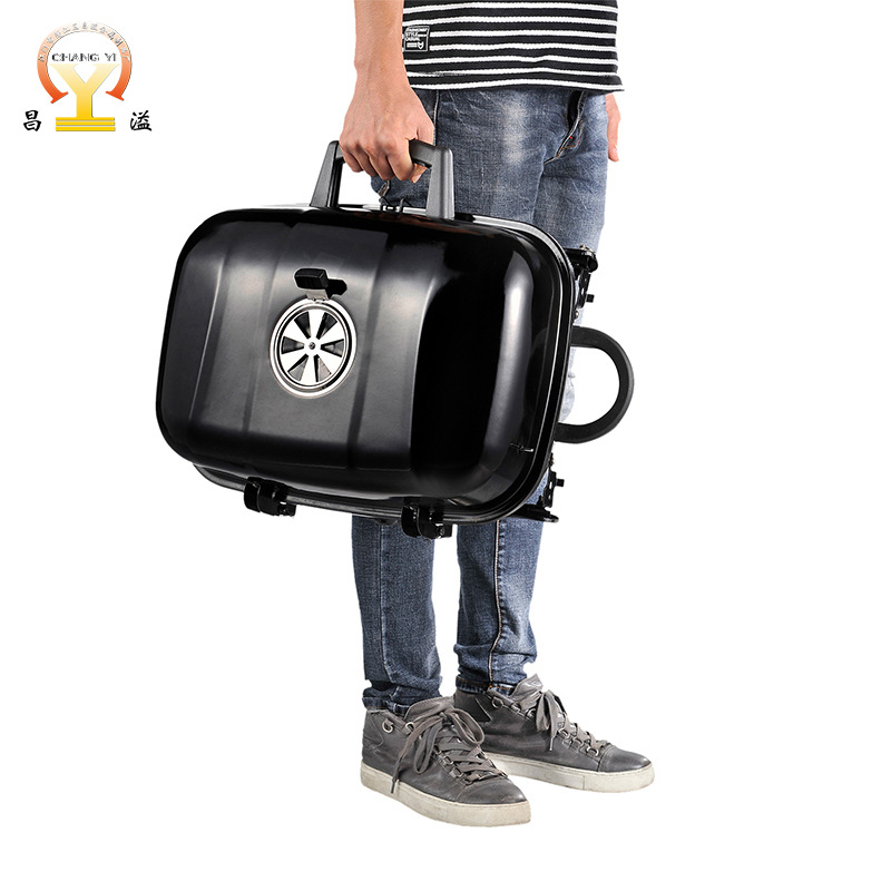 中庭小型バーベキューカーボンストーブバーベキュー屋外キャンプバーベキューグリル家庭用ポータブル折りたたみ炭グリル