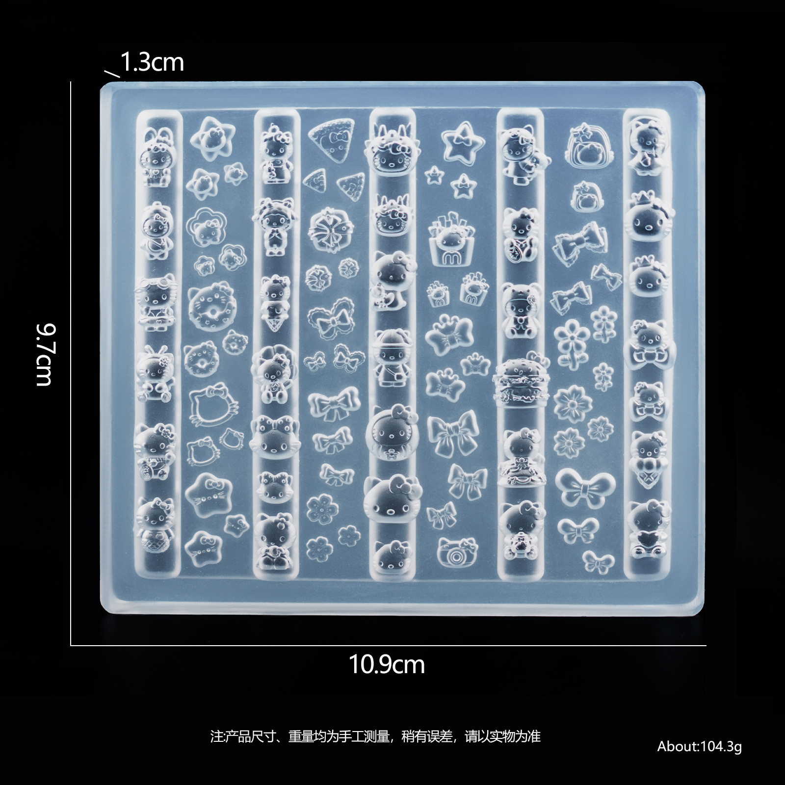 Nail Art 3D Molde de silicona suave Herramientas de tallado Bowknot Nail Art Relieve Joyería de epoxi Nail Art Molde de silicona