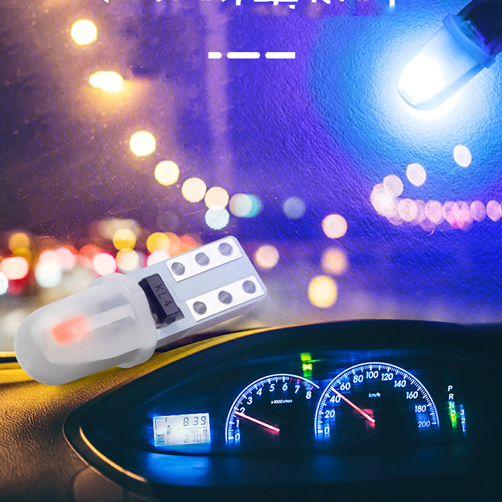 LED Indicador de luz del instrumento del coche LED luz de control central T5 Luz de aire acondicionado cambio de color modificación de la luz del engranaje de la correa T5 base