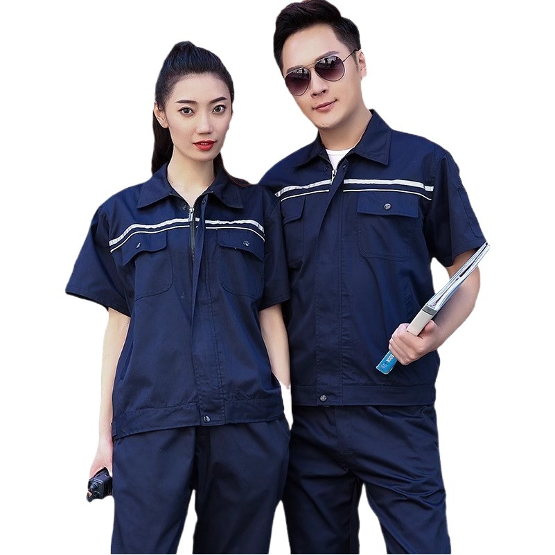 Ropa de trabajo antiestática set de mangas largas verano delgado transpirable desgaste reflectante estación de servicio ropa de protección laboral personalizada