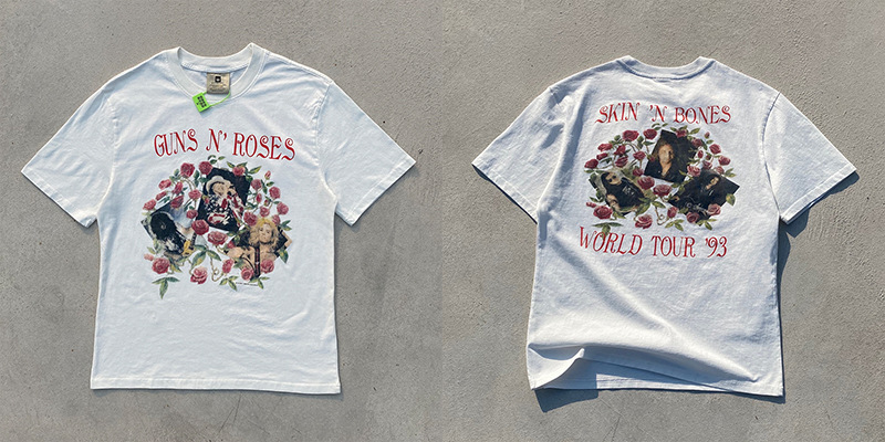 Vintage lavado viejo vintage manga corta marca de moda americana niebla calle suelta VTG casual cuello redondo hombres y mujeres camiseta