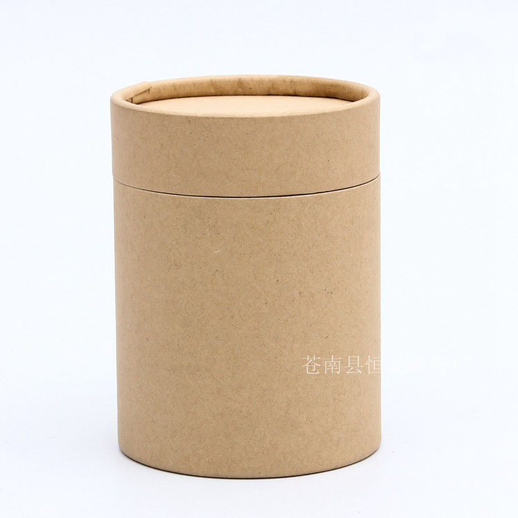 厂家批发牛皮纸纸罐 质量 圆形纸筒包装