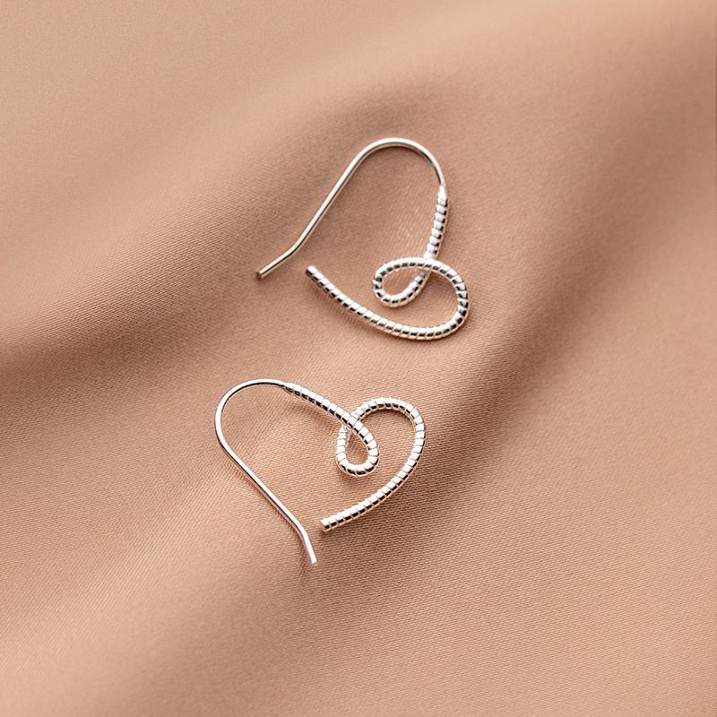 1 Pair Quantity Casual, Daily Occasion 925 Sterling Silver Heart Shape Elegant Stud Earrings For Women's