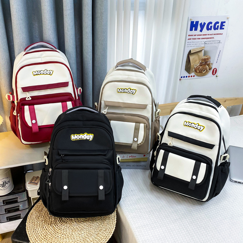Mochila al por mayor para estudiantes de secundaria coreanos retro mochila de gran capacidad japonesa simple mochila Mori