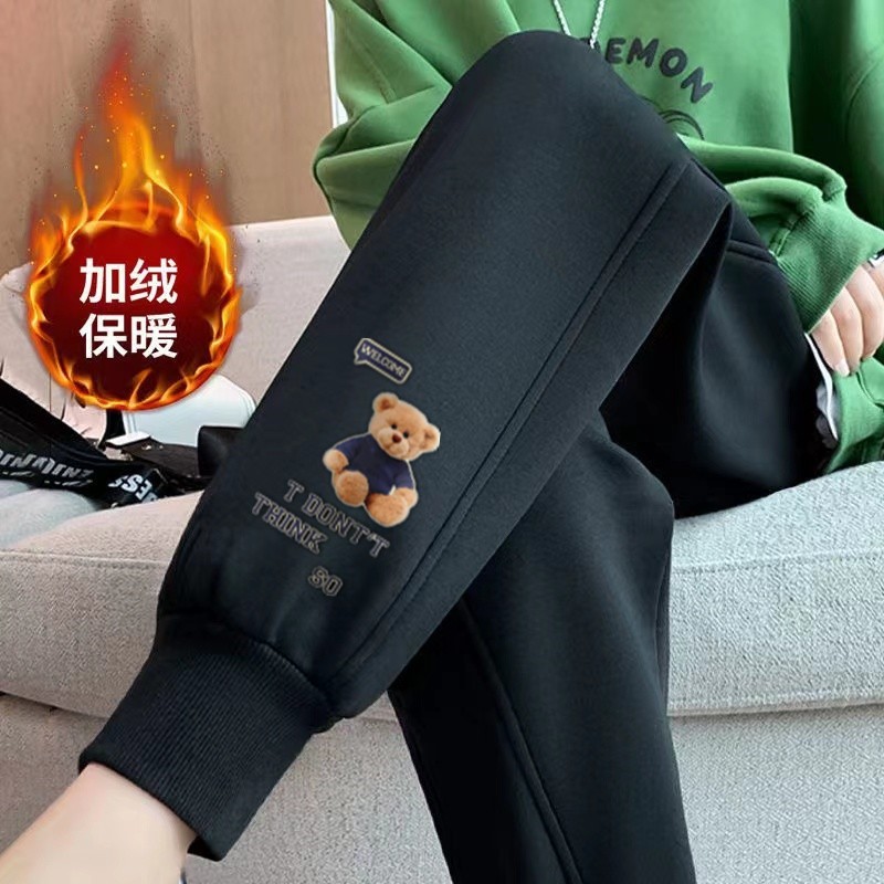 SO 베어 스크류 블랙 팬츠 플러스 벨벳