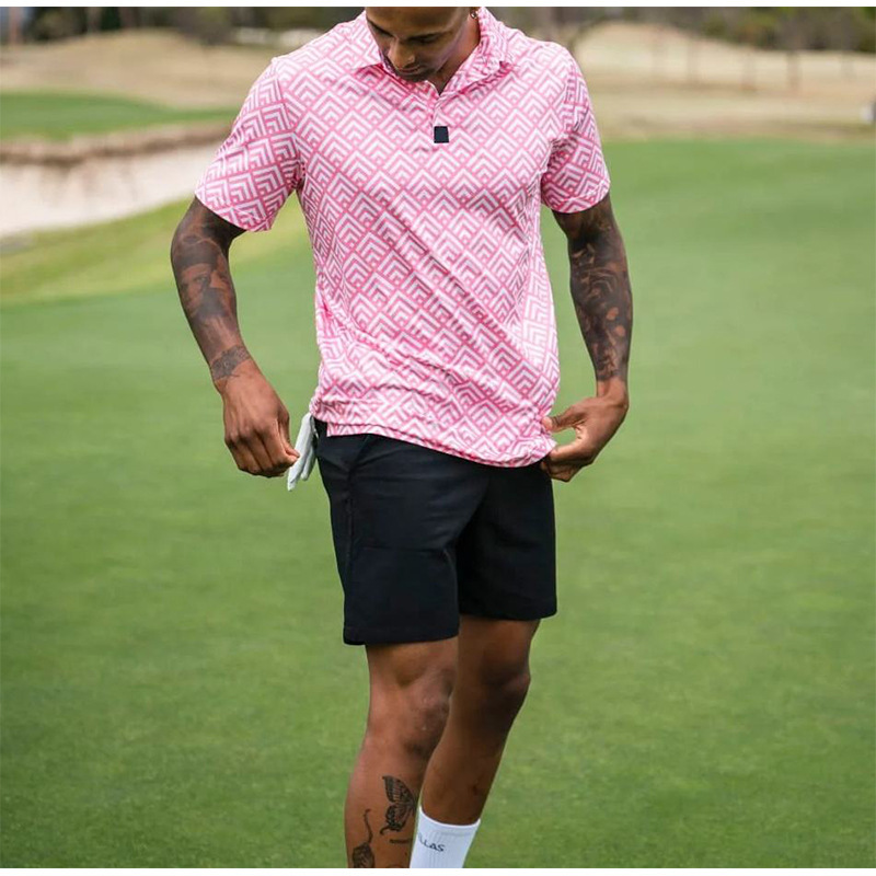 Free Design performance sublimation Sports soft moisture wicking dry golf T-shirt men's