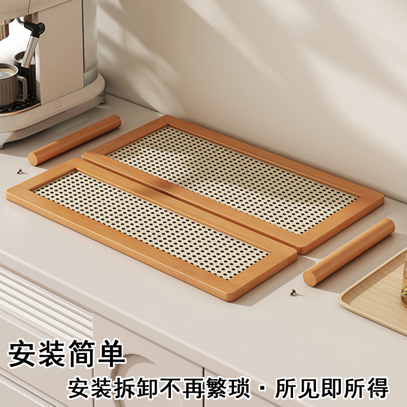 新款桌面置物架杯子收纳架子实木餐桌台面水杯咖啡杯茶具桌上杯架|undefined