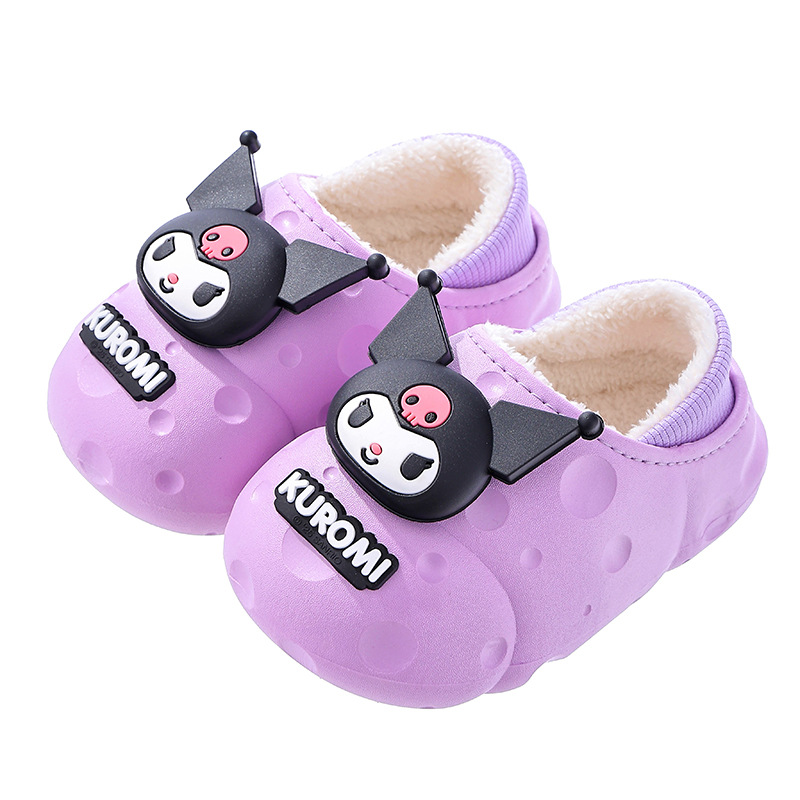 Sanliou zapatillas de algodón de invierno para niños, niñas y niñas, cálidas y impermeables, Lomi, bolsas de tacones de algodón para niños en casa