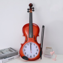 创意儿童手提琴闹钟塑料床头桌面摆件学生庆典生日礼物礼品