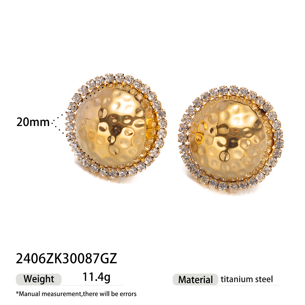 Taina europa y americana pendientes de acero inoxidable sencillos de alta calidad de moda damas rayas pendientes de piedra de silicio pendientes transfronterizos