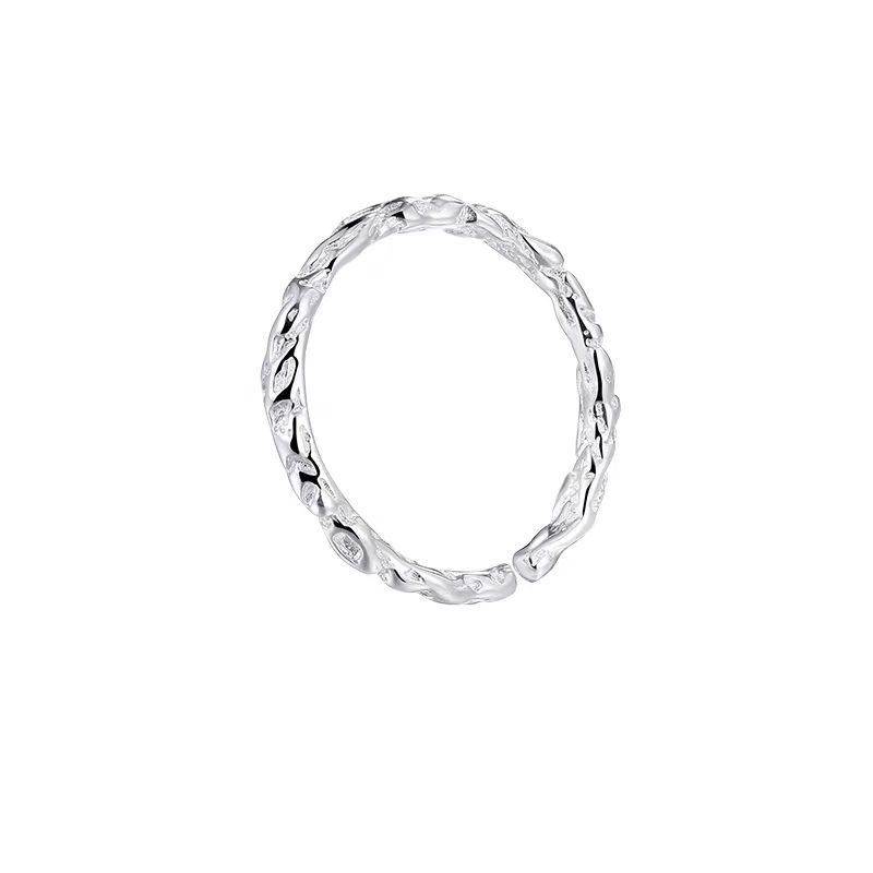 Vintage 925 Silver-plated Open Ring For Women Graceful Tail Ring_voghion.com