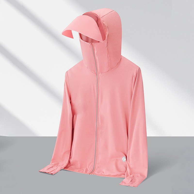Verano ligero hielo protector solar UPF50 + pareja transpirable al aire libre ropa de piel casual hombre y mujer secado rápido chaqueta superior