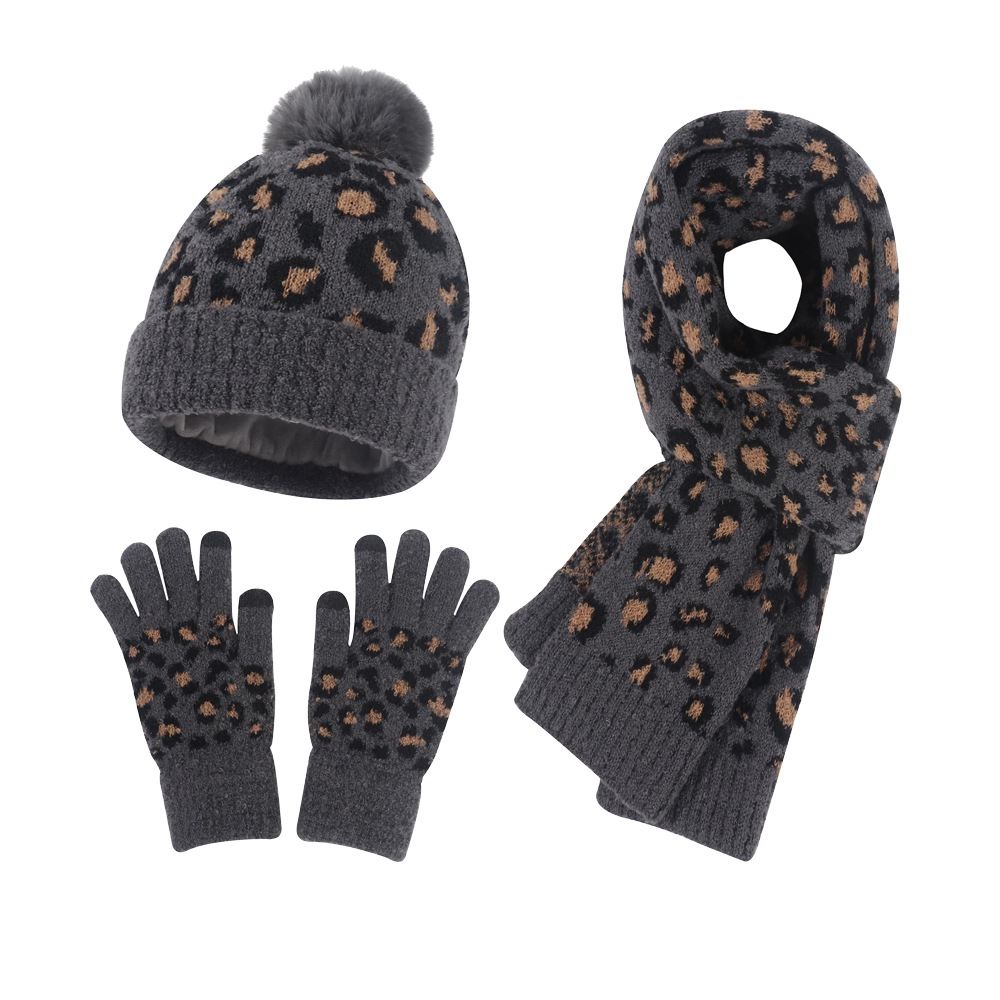 Guantes De Bufanda De Gorro De Punto Cálido Para Mujeres Europeas Y Americanas De Tres Piezas display picture 1