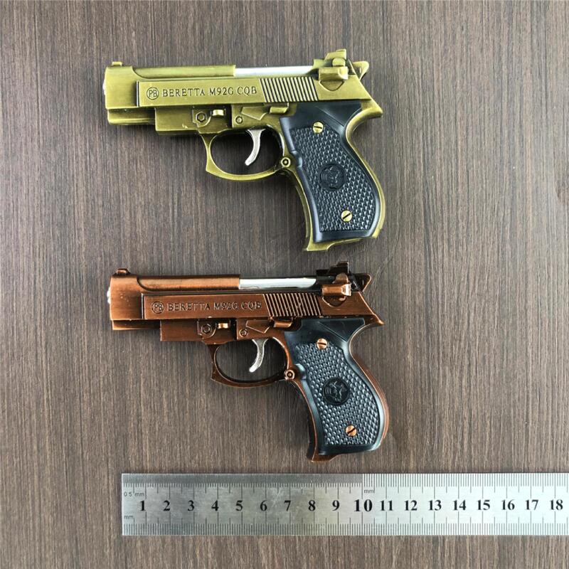 合金玩具模型枪不可发射经典怀旧左轮毛瑟皮套塑料玩具|undefined