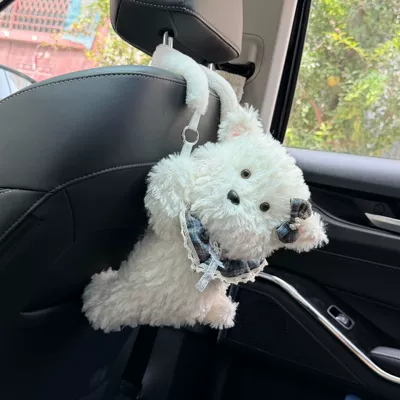 tissue hanging bag, cartoon car – Car tissue box/set - forest-blue-card-milky-puppy