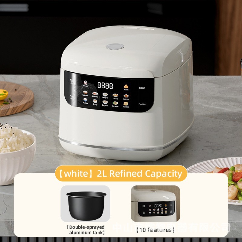 Olla arrocera mini transfronteriza, antiadherente, electrodoméstico inteligente multifuncional, vaporera y cocina todo en uno, de plástico, estándar estadounidense 110V.