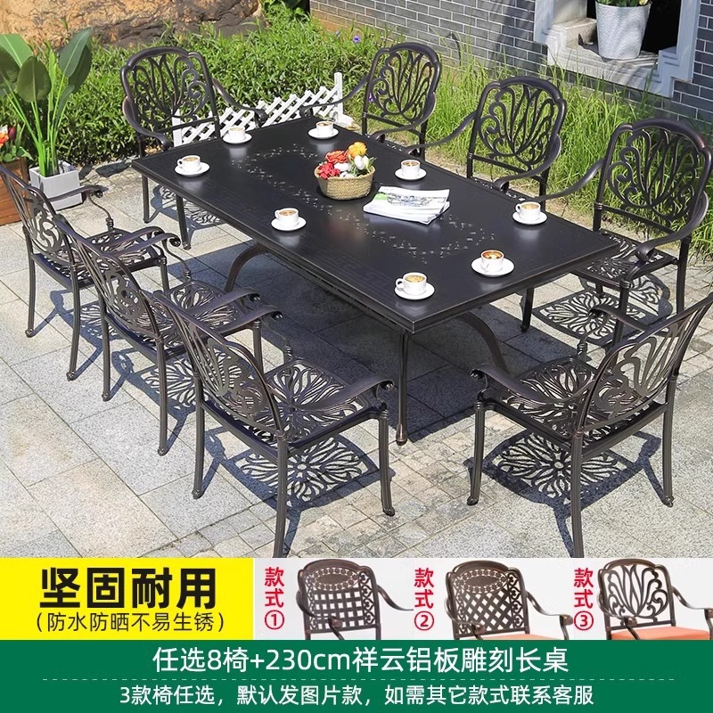 Opcional 8 sillas 230cm Xiangyun mesa larga mesa sin hueco