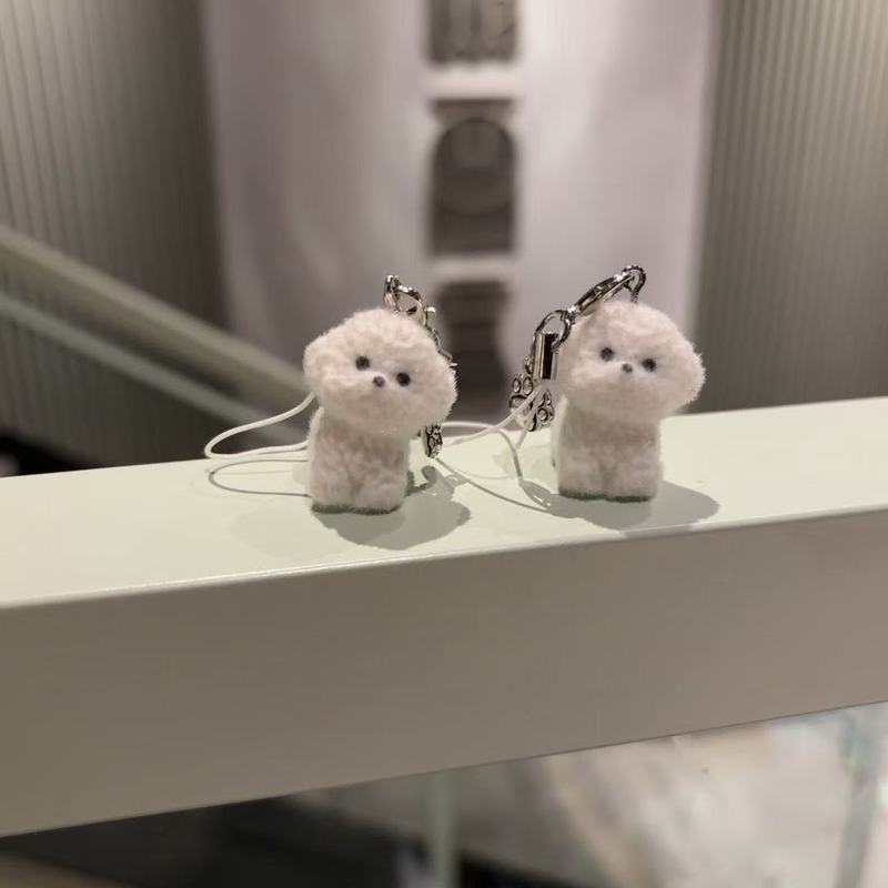 mini小兔钥匙扣卡通公仔植绒小狗挂件DIY配件手机链包包挂饰|undefined