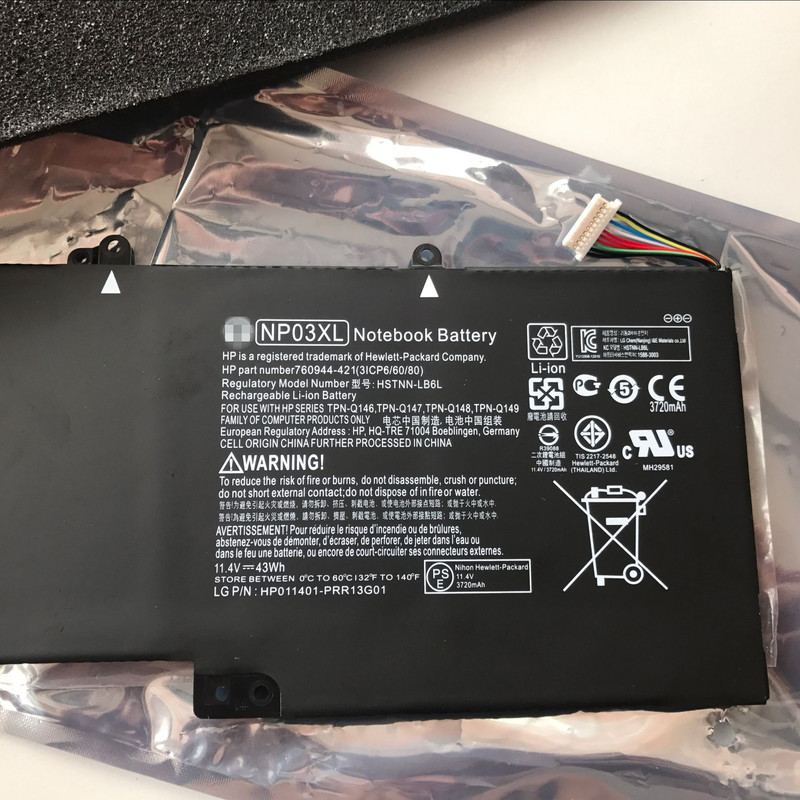 For HP HSTNN-LB6L NP03XL TPN-Q146/147/148 laptop battery