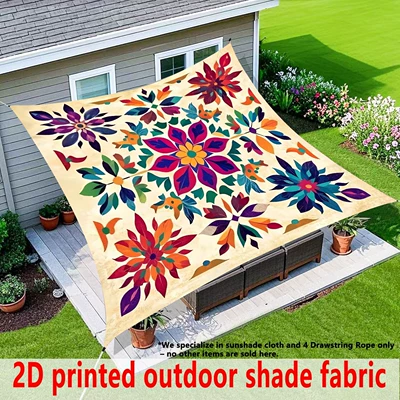 Cross-Border Jit Bohemian Mandala Floral Gradient Color Outdoor Sunshade Curtain Sunshade Cloth Canopy Factory Direct Sale (Avtomobil yan çətirləri) - zyb-411-150150cm