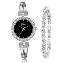 新款外贸热销女表简约时尚半镯手链表休闲百搭女士镶钻石英手表