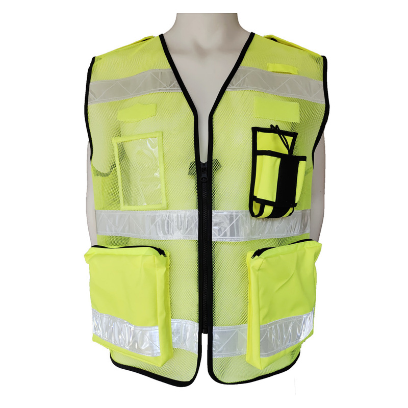 Multi-Pocket, Customizable Logo, High Visibility, Full Polyester Mesh Security Reflective Vest, Reflective Clothing, Reflective Vest Multi-Pocket, Customizable Logo, High Visibility, Full Polyester Mesh Security Reflective Vest, Reflective Clothing, Reflective Vest