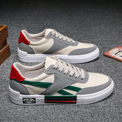 Men's 2022 New Style Sporty Breathable White Sneakers Trendy Instagram Compatible Versatile Sneakers Spring Student Casual Shoes