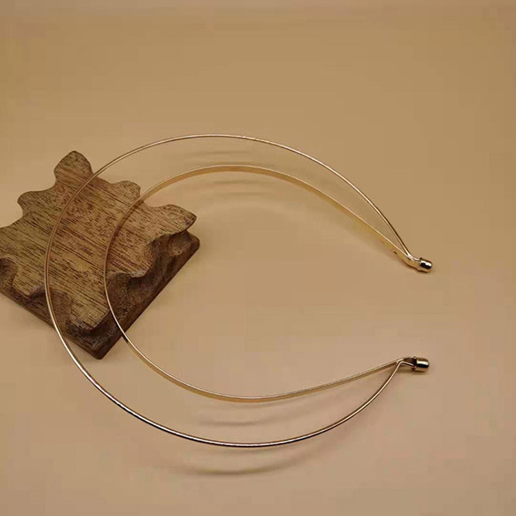 DIY diadema de hierro accesorios hechos a mano material clásico virgen oro doble capa apertura corona halo corona