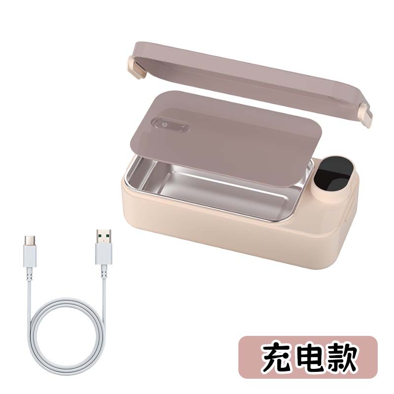 Caja de almuerzo calefactable de acero inoxidable 304 caja de almuerzo calefactable enchufable para oficinacaja de almuerzo recargable portátil montada en automóvil