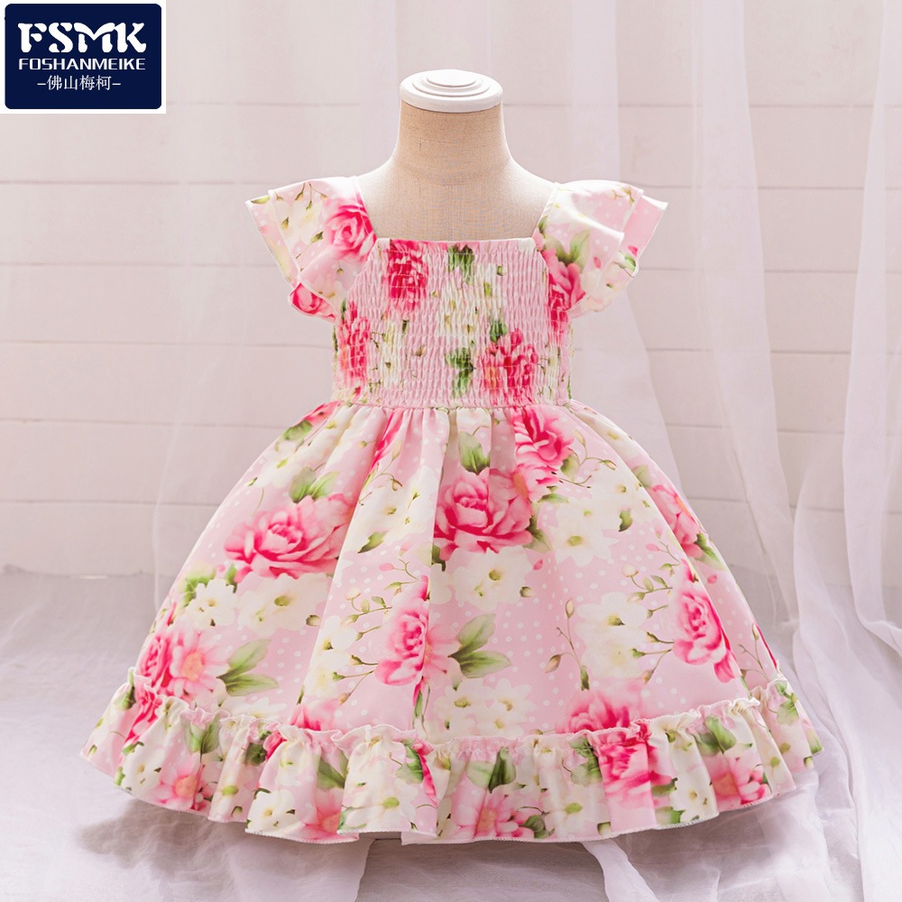 2026 Europa y los Estados Unidos nuevos vestidos de niñas vestidos de princesa impresión infantil vestidos de fotografía de aniversario de mujeres tesoros vestidos de fotografía image 1