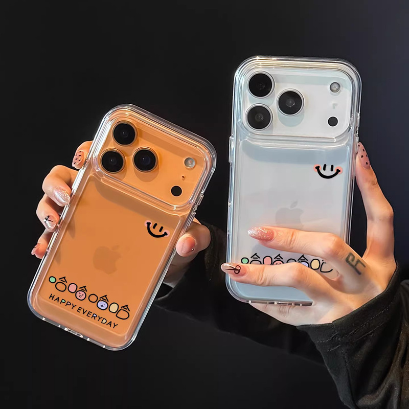 Haha Smiley Face Suitable for iPhone 16 Phone Case 17Pro/13 Ultra-Thin Hard Back Cover for Apple 15 Pro Max with Ai Function