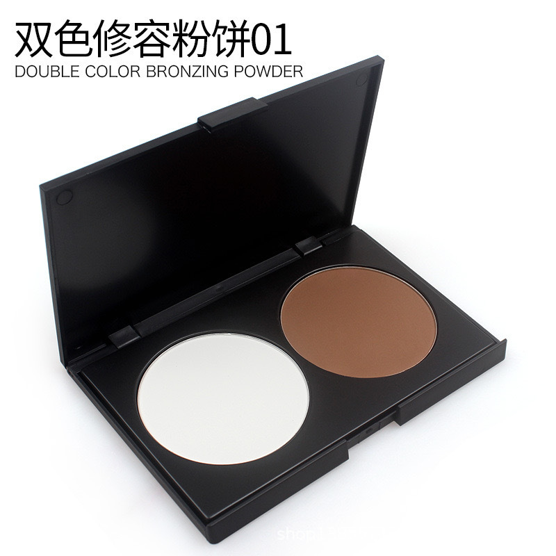 Two-color contour (pure white + dark brown)