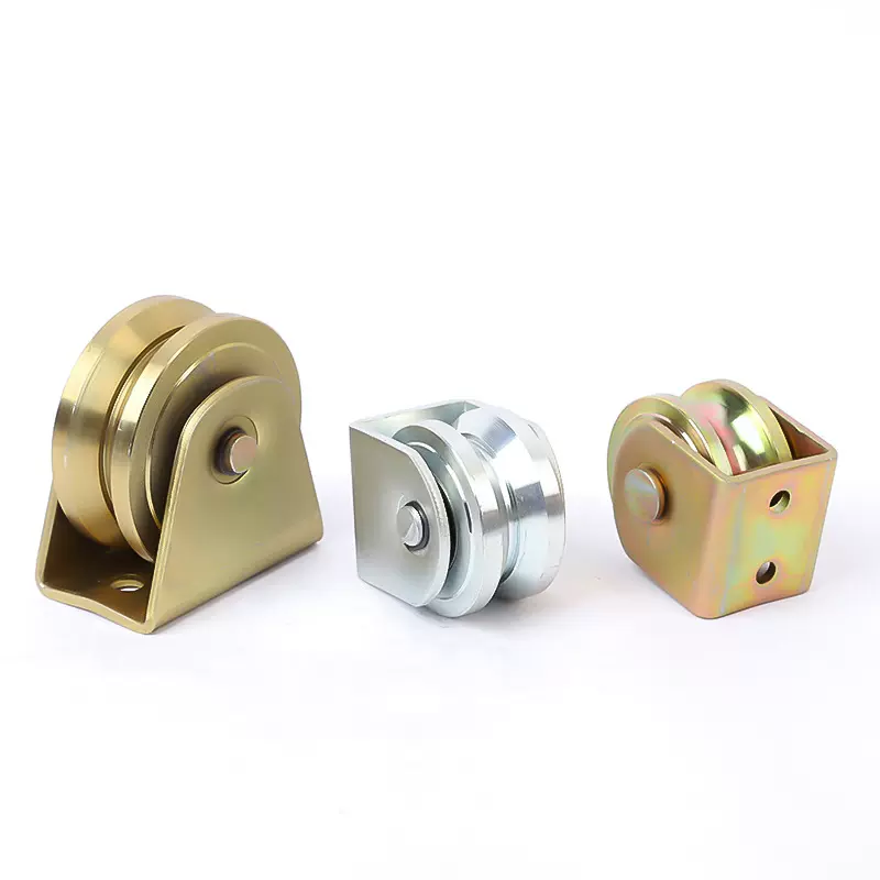 滑轮双轴承轮V型U型Y型推拉门脚轮移门起重槽轮滑门批发顺陆五金