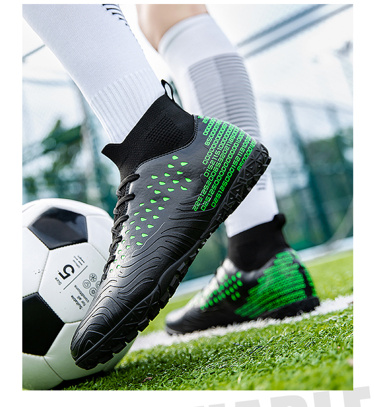 Fußball in der Größe 4748 mit hohem Schaft für Jungen und Mädchen AG mit langen, mit Spikes versehenen Lederfüßen für Sportschuhe für Teenager und Studenten_voghion.com