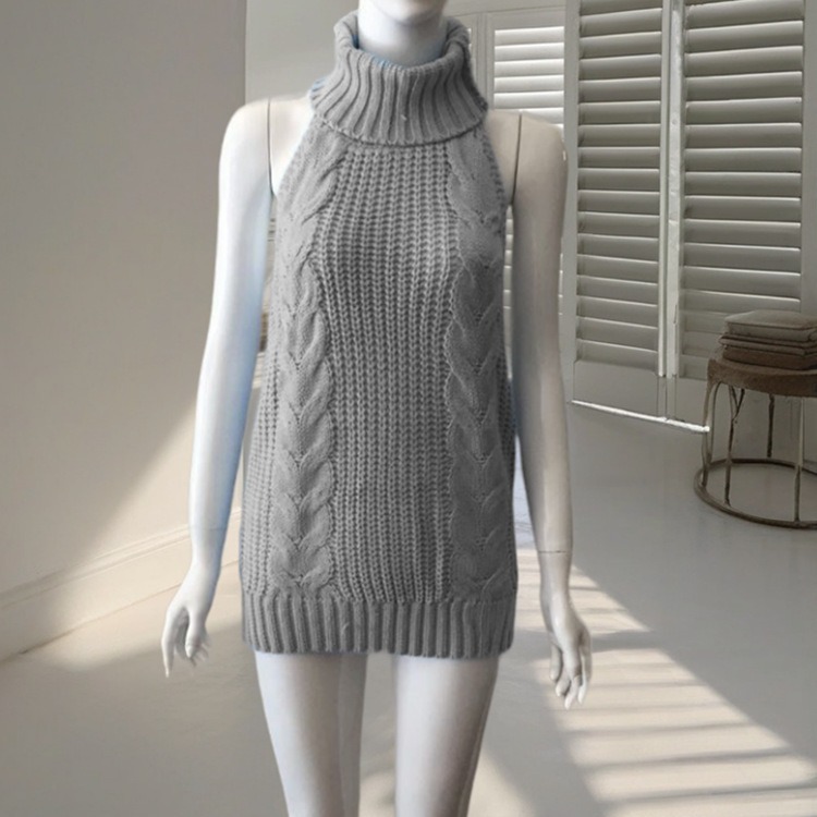 Lencería sexy europea y americana nuevo uniforme seductora Linda nueva chica backless trabajo boca sexy suéter comercio exterior